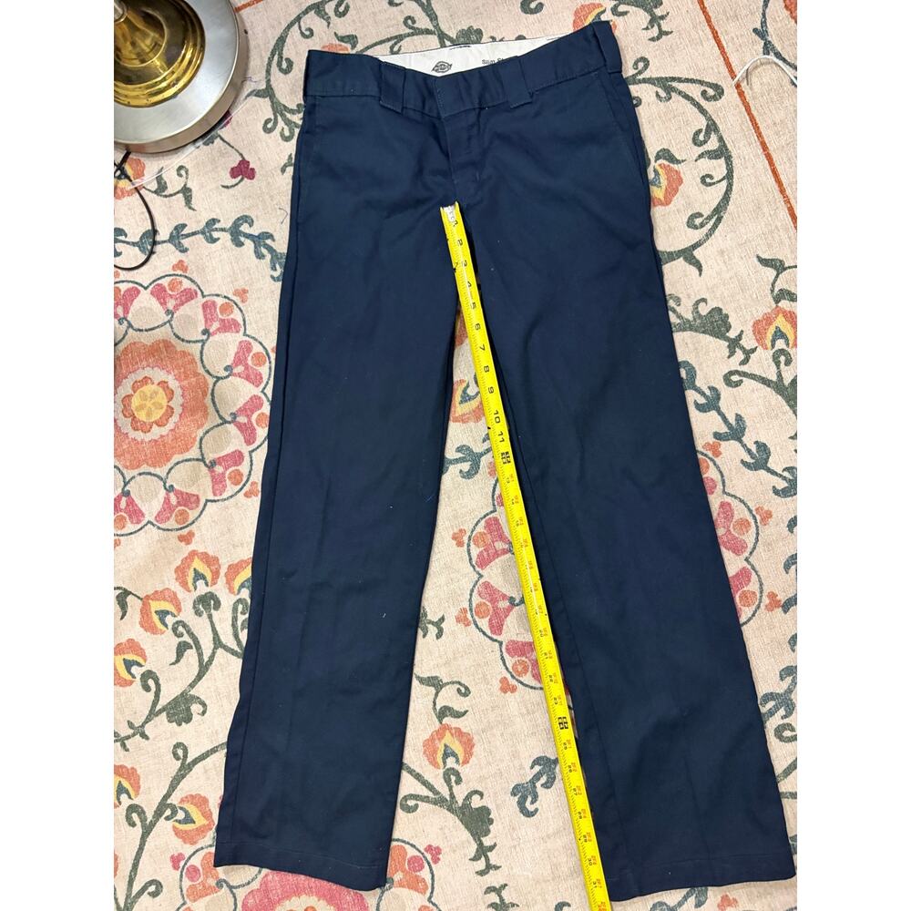 Dickies Mens 30x32  Navy Slim Straight Work Pants